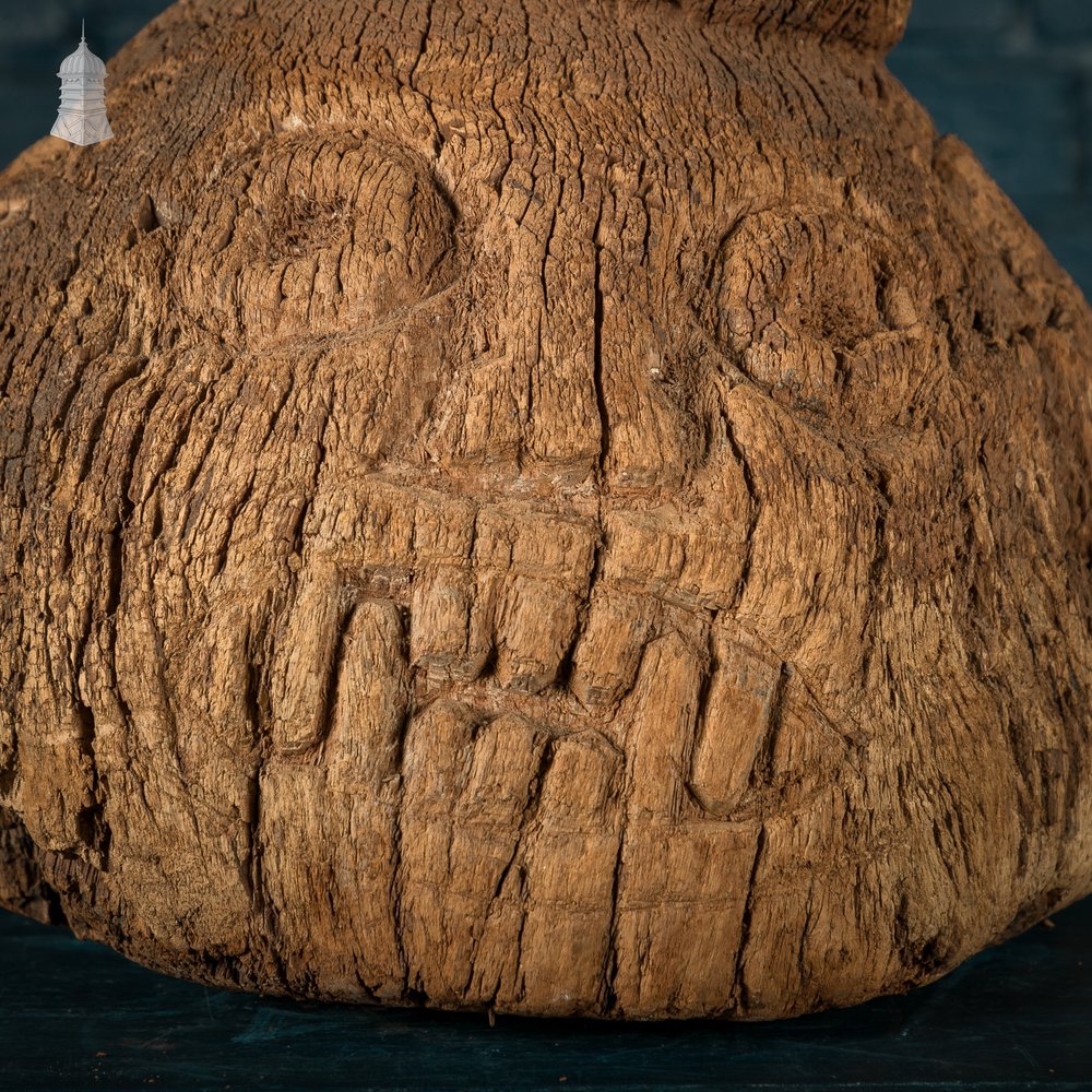 Tribal Totem Head, Carved Wooden