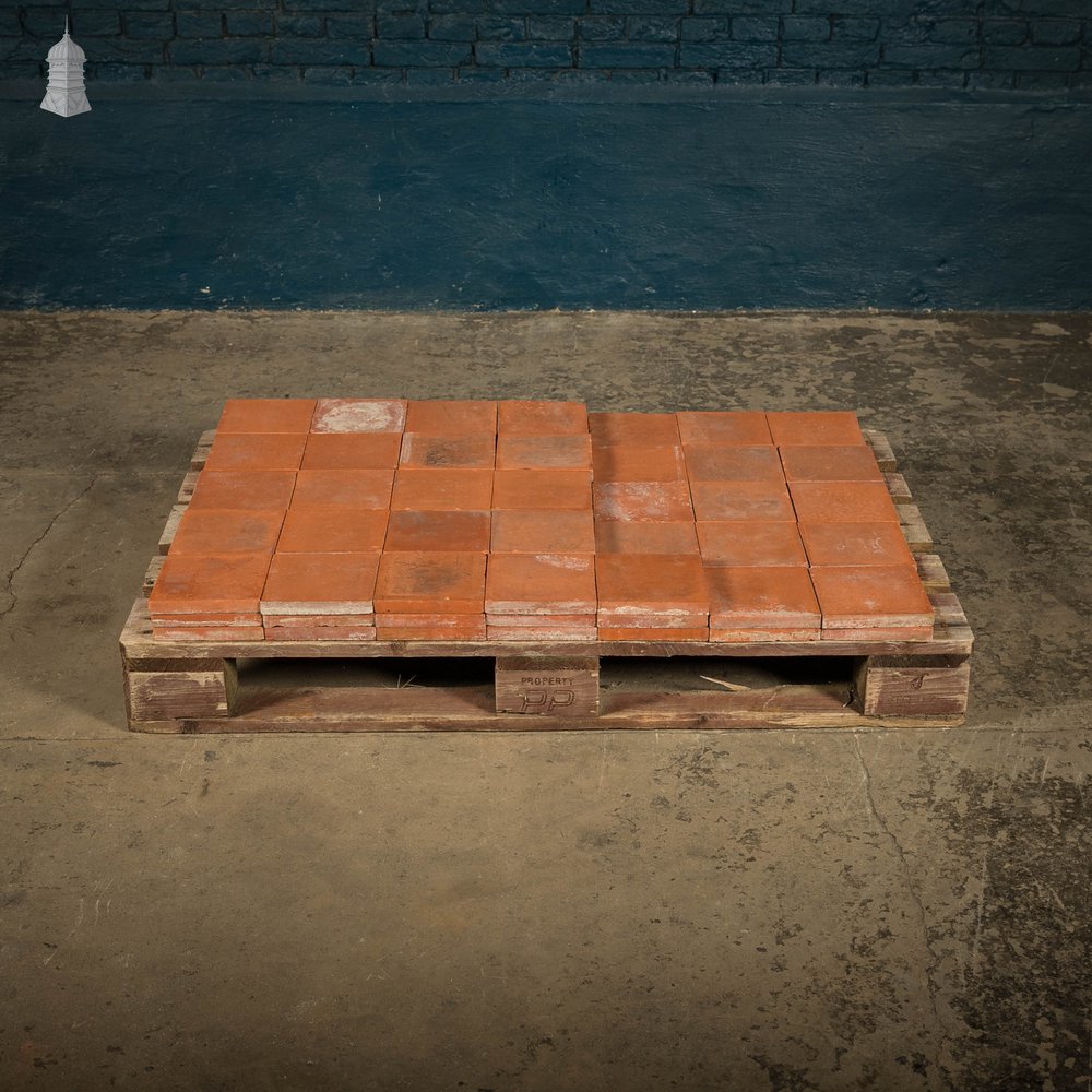 Red Quarry Tiles, 6 x 6  - Batch of 91 - 2.1 Square Metres