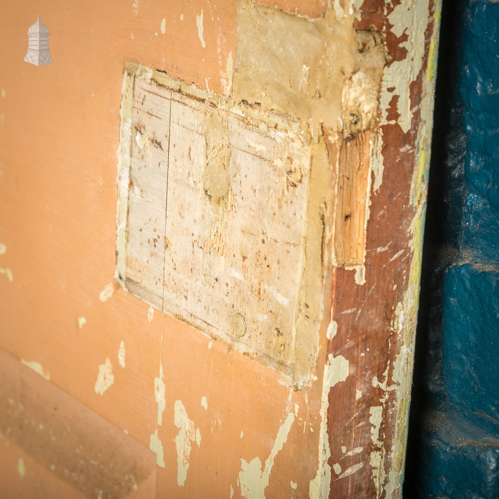 4 Panel Door, Blue and Ped Painted Victorian Internal Door