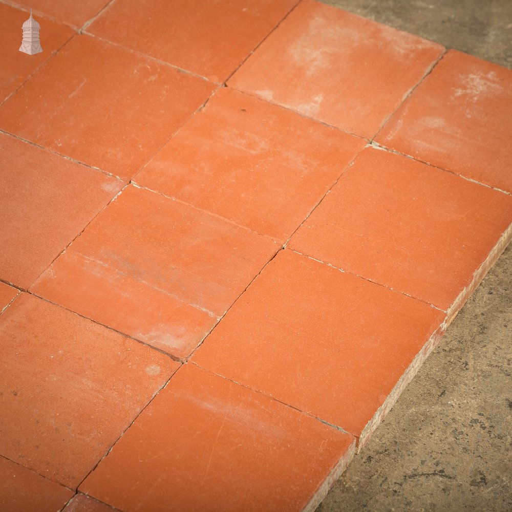 6 x 6 Red Quarry Tiles - Batch of 170 - 3.8 Square Metres