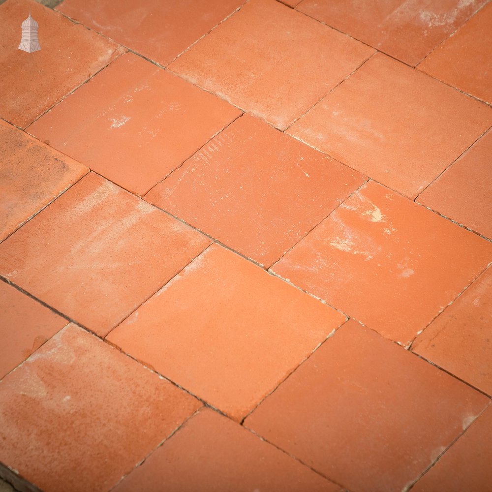 6 x 6 Red Quarry Tiles - Batch of 170 - 3.8 Square Metres