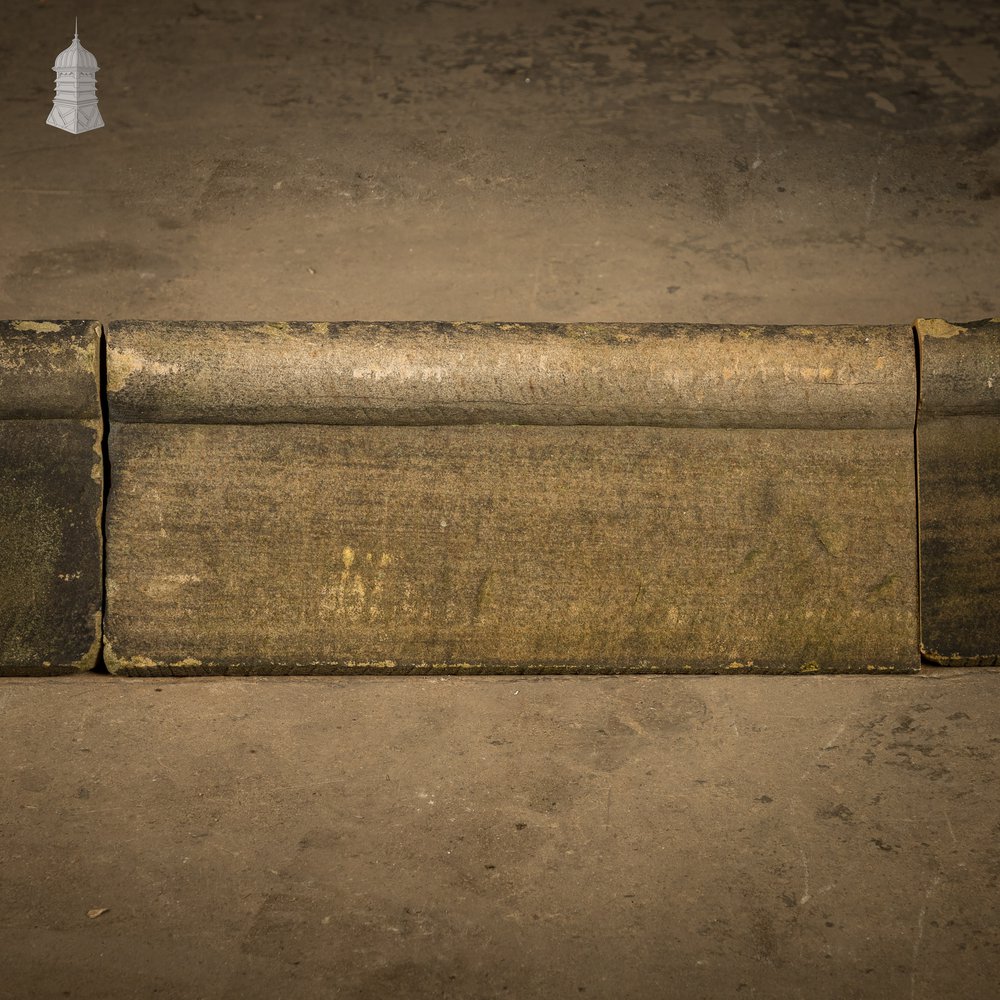 Wave-scroll Coping Bricks, Buff - A Run of 19.5M