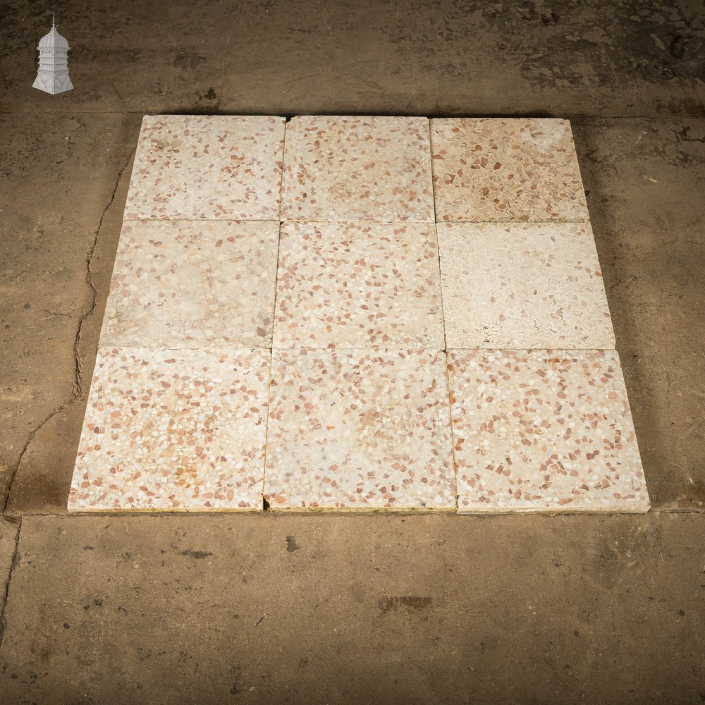 Terrazzo Tiles, Reclaimed, Batch of 35 - 3 Square Metres