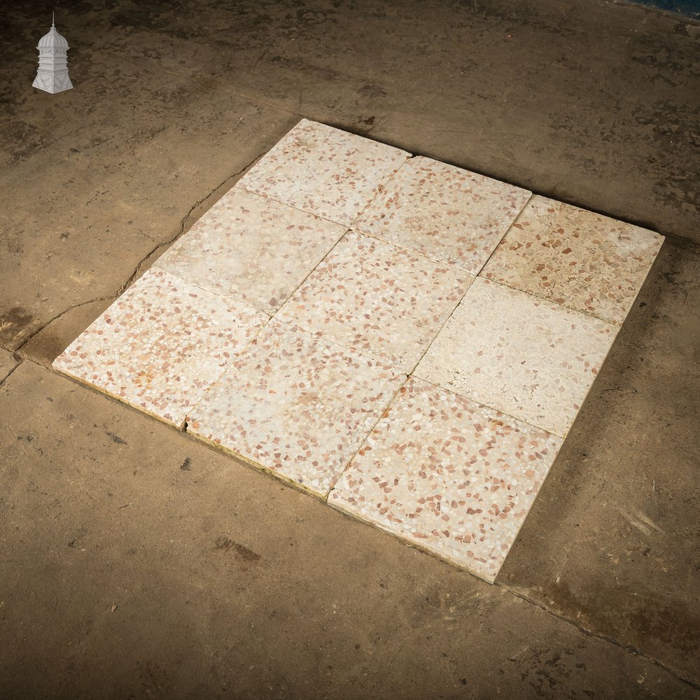Terrazzo Tiles, Reclaimed, Batch of 35 - 3 Square Metres