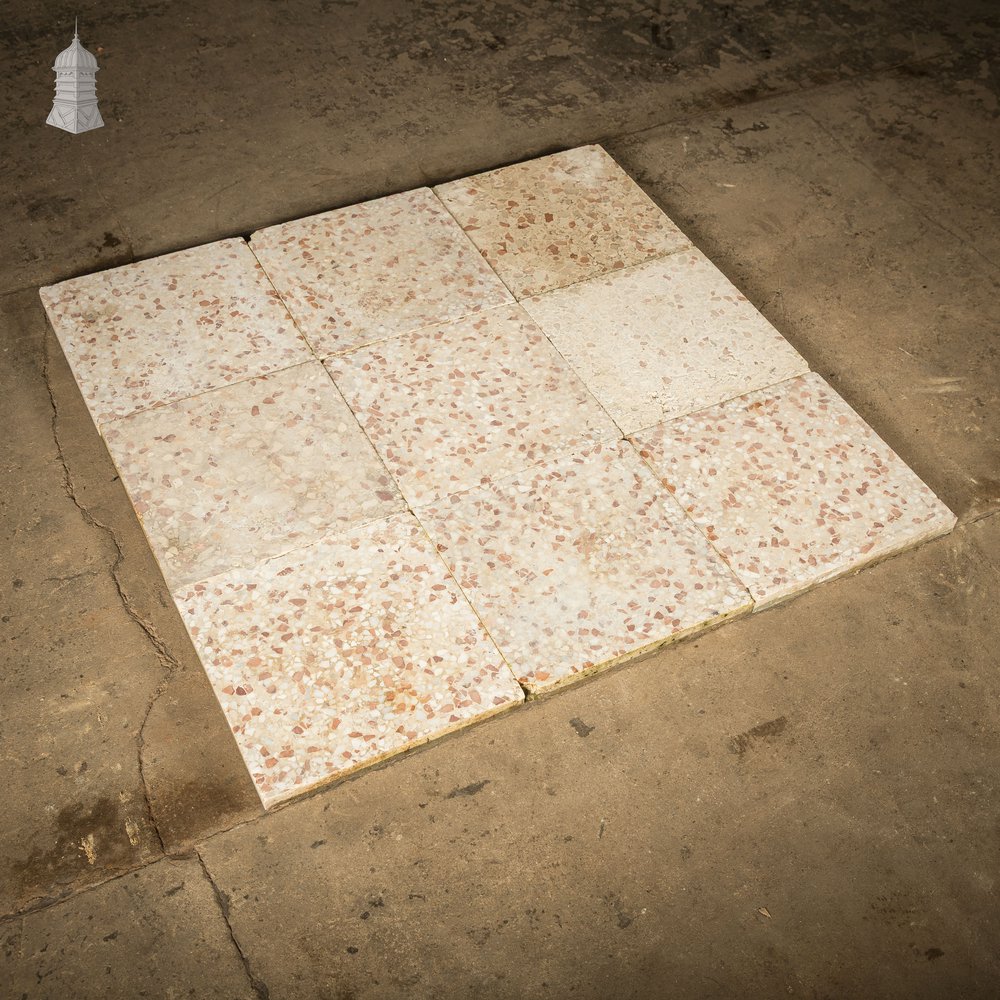 Terrazzo Tiles, Reclaimed, Batch of 35 - 3 Square Metres