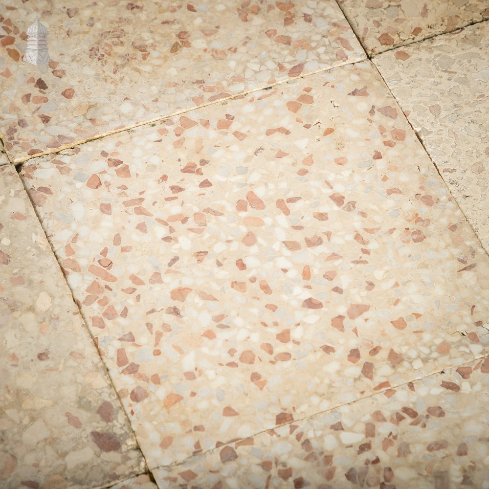 Terrazzo Tiles, Reclaimed, Batch of 35 - 3 Square Metres