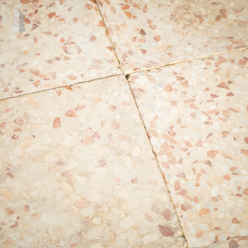 Terrazzo Tiles, Reclaimed, Batch of 35 - 3 Square Metres