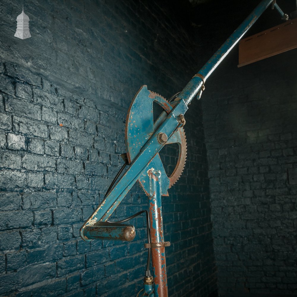 Repurposed Industrial Standing Lamp on Adjustable Wheeled tripod base