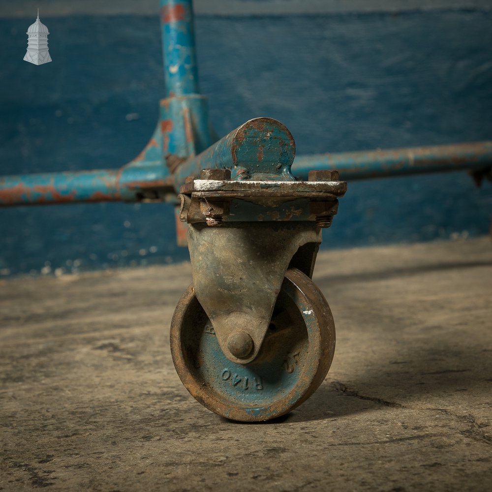 Repurposed Industrial Standing Lamp on Adjustable Wheeled tripod base