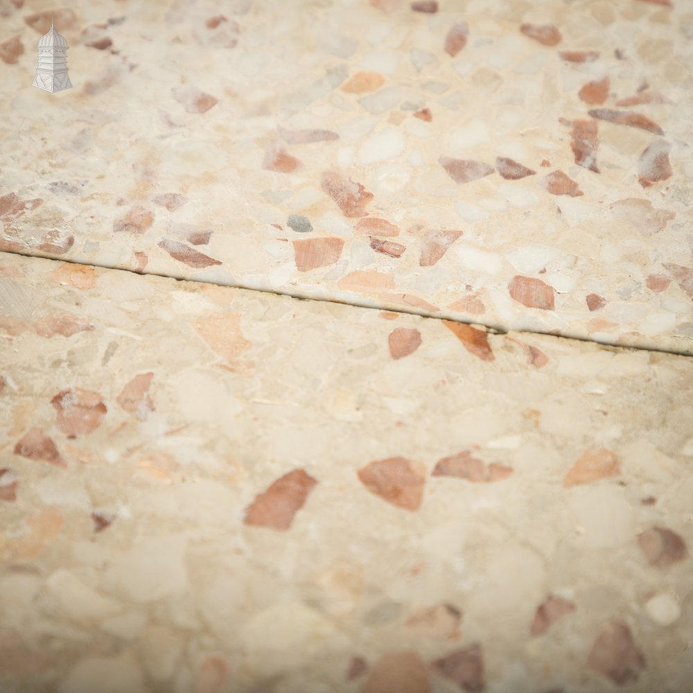 Terrazzo Tiles, Reclaimed, Batch of 35 - 3 Square Metres