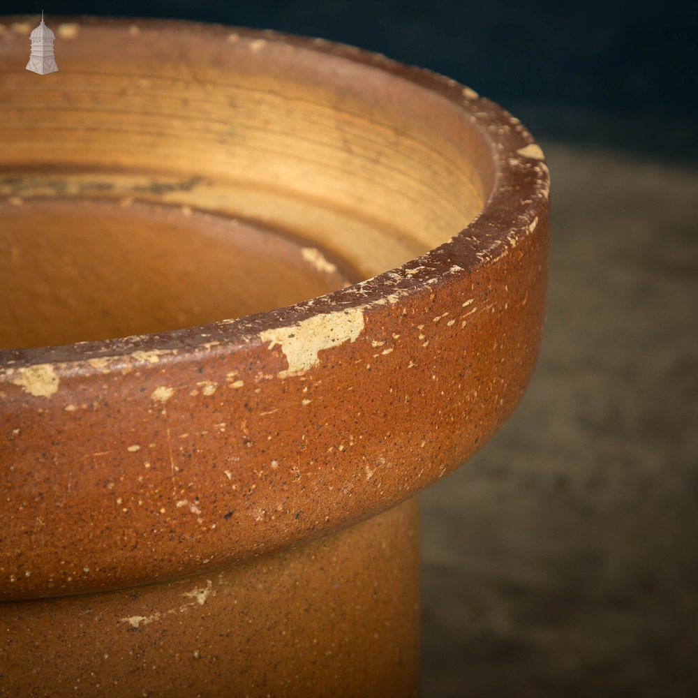 Salt Glazed Pipes, Pair of Tubes Planters