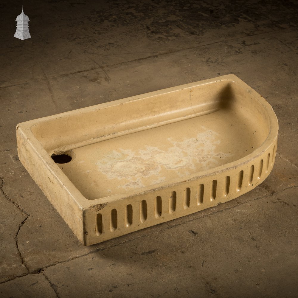 Cane Trough Sink with Fluted Right-hand Return