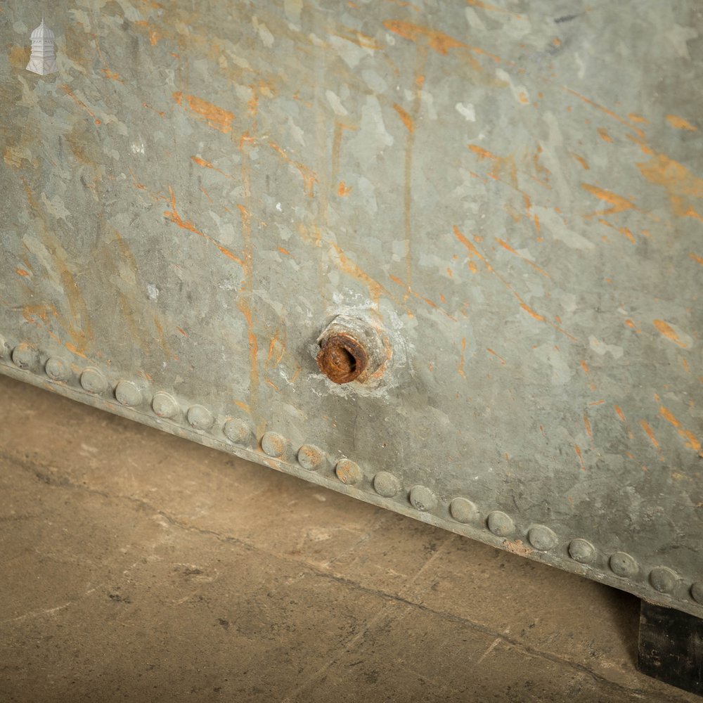 Galvanised Steel Tank with Rivets Marked London Made