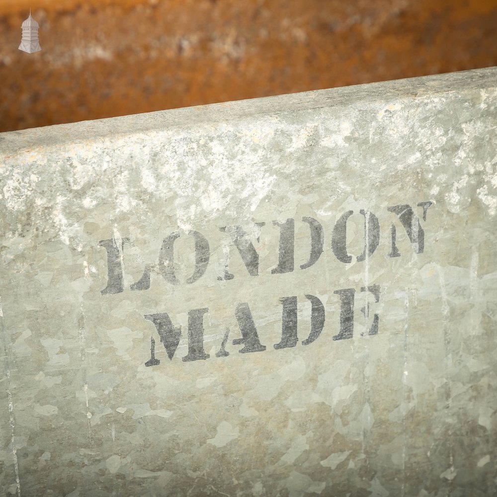 Galvanised Steel Tank with Rivets Marked London Made