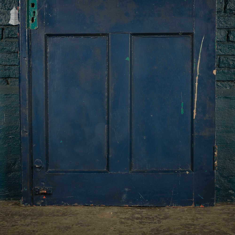 Half Glazed Door, Painted Pitch Pine Fitted with Wired Safety Glass