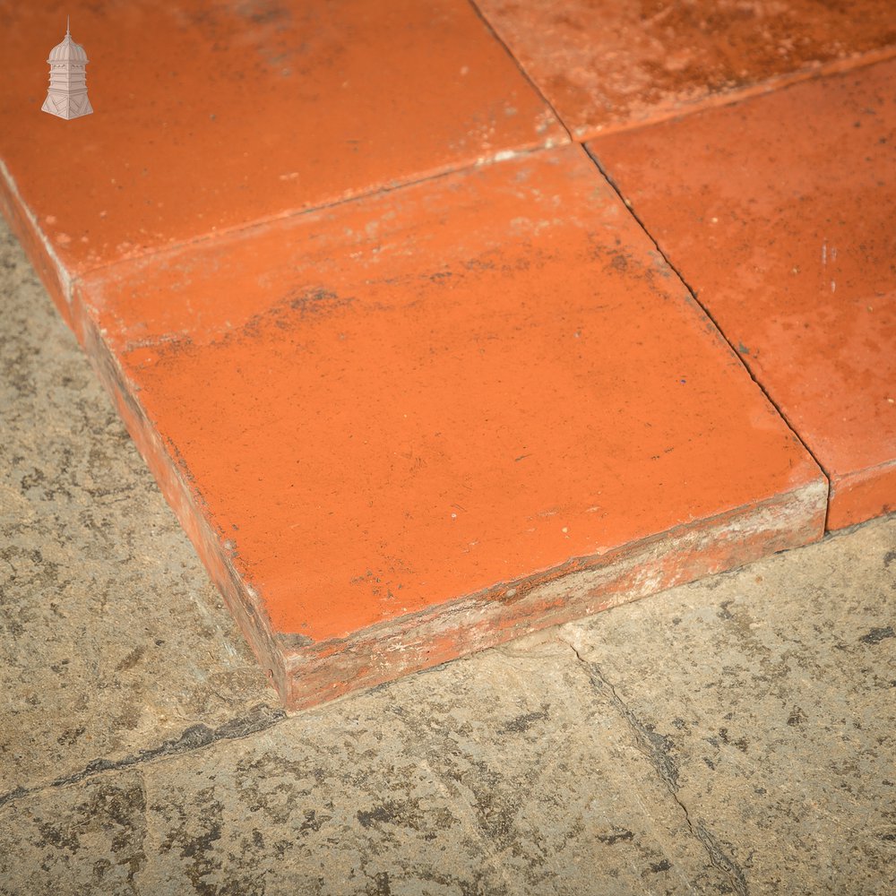 Red Quarry Tiles, 9” x 9” Batch of 230 - 12 Square Metres