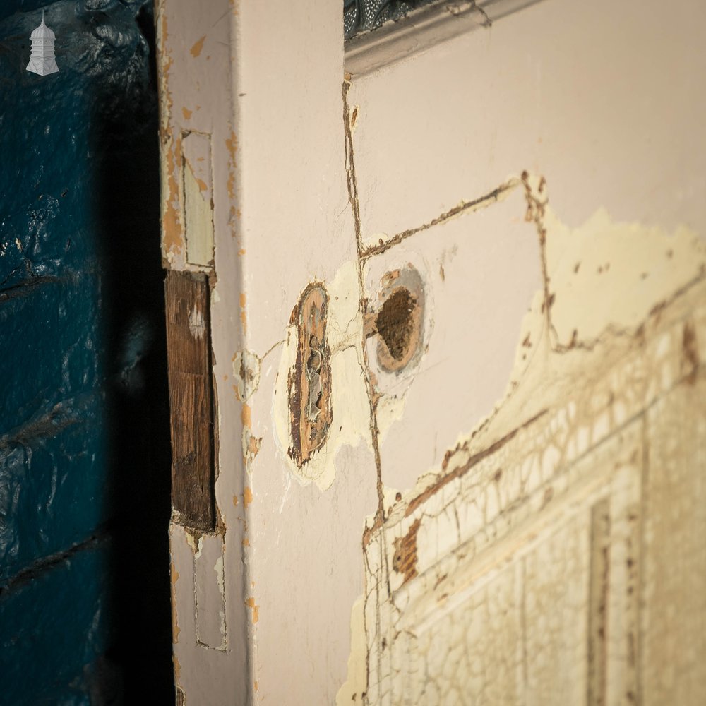 Half Glazed Door, 3 Moulded Panel Textured Glass