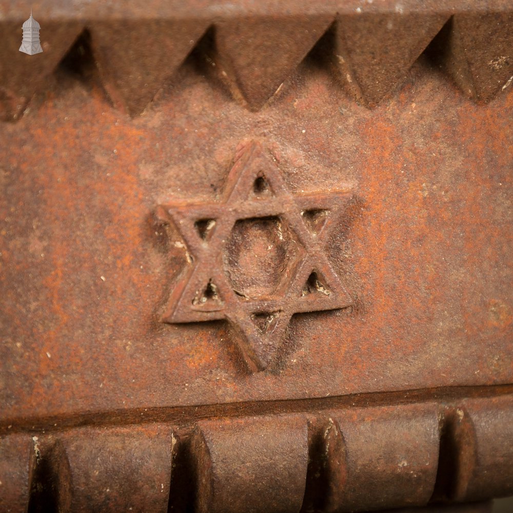 Rainwater Hopper, Jewish Star of David Design, Cast Iron