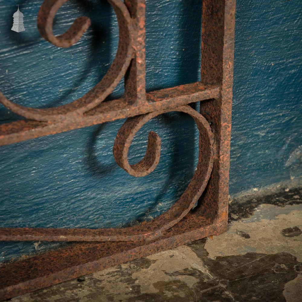 Railing Panels Pair of Wrought Iron Scroll Design Gate Panels