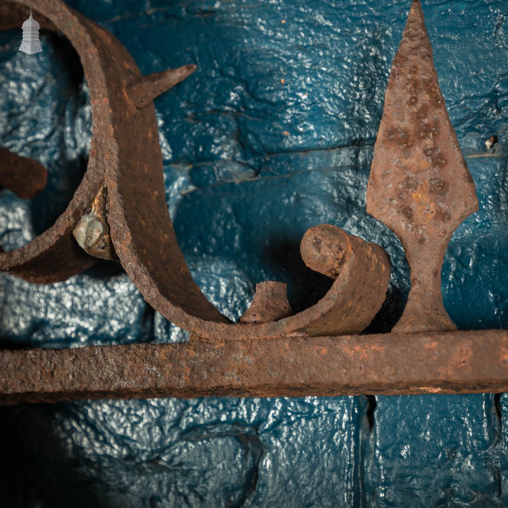 Equestrian Estate Gates, Pair of 18th C Wrought Iron Spearhead Design Gates