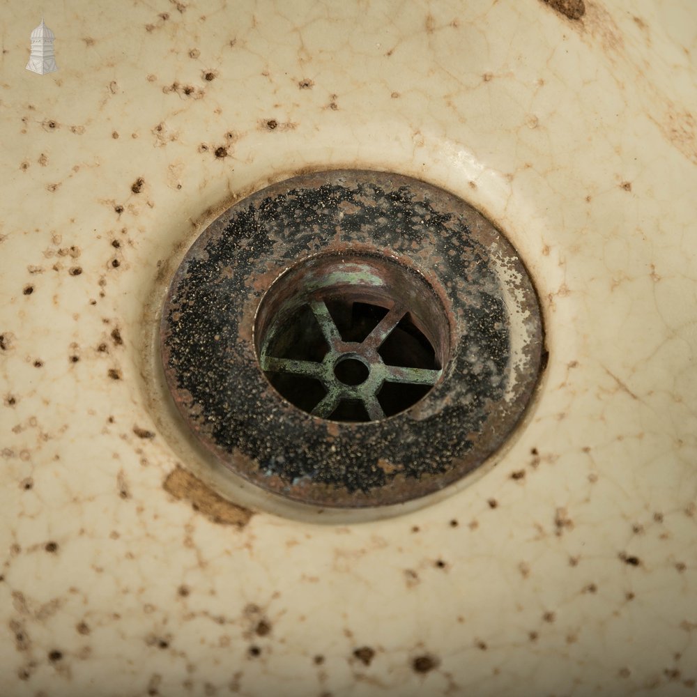 Butler Sink with Matching Legs, 19th C White Crackled Glaze