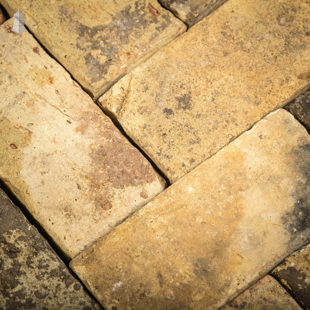 Reclaimed Buff Floor Bricks, Faces show signs of Period Wear and Distress, Batch of 820 – 42 Square Metres