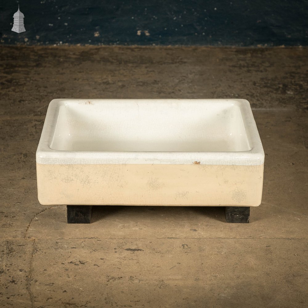 Belfast Butler Sink Cane and White Shallow Trough Sink