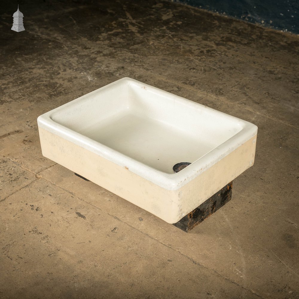 Belfast Butler Sink Cane and White Shallow Trough Sink