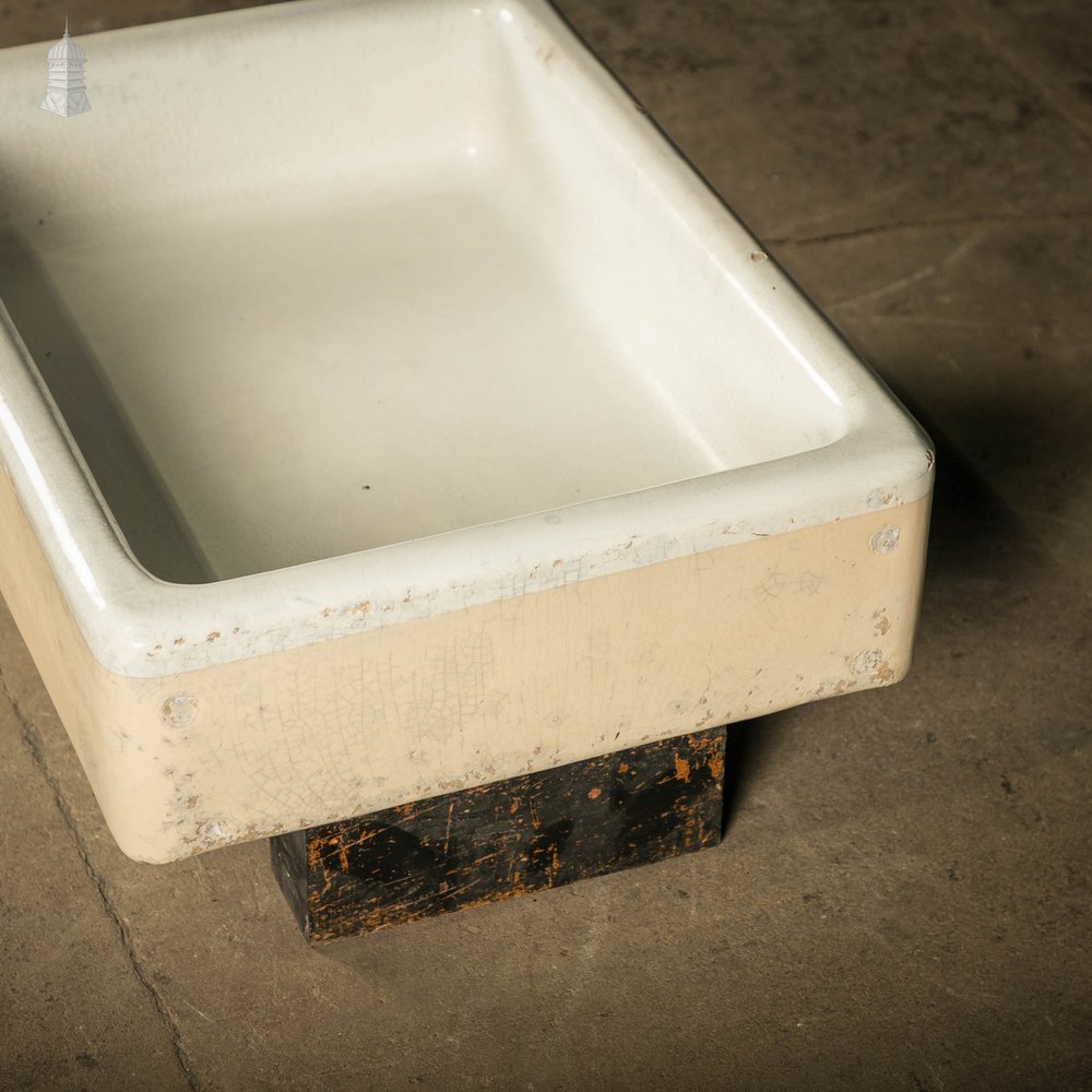 Belfast Butler Sink Cane and White Shallow Trough Sink