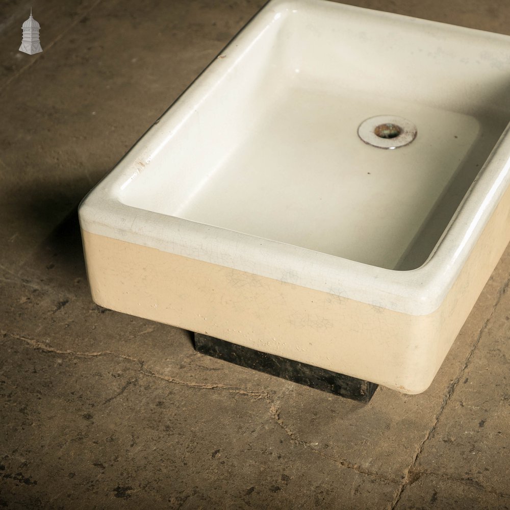 Belfast Butler Sink Cane and White Shallow Trough Sink