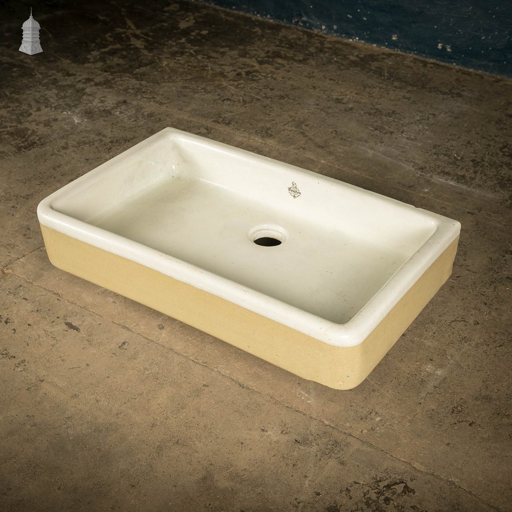 Butler Belfast Sink Shallow Cane and White Trough Sink