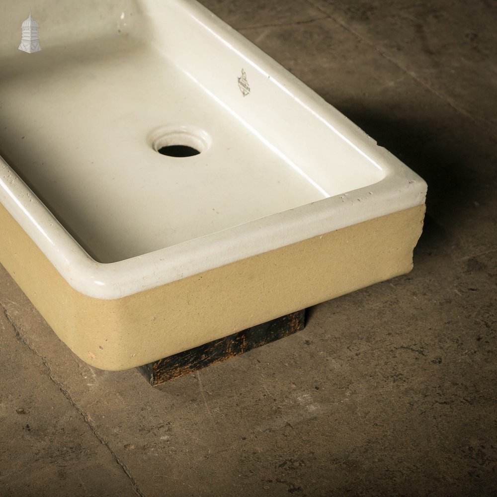 Butler Belfast Sink Shallow Cane and White Trough Sink