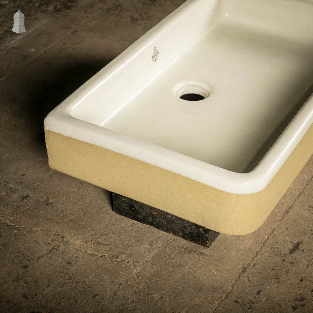 Butler Belfast Sink Shallow Cane and White Trough Sink