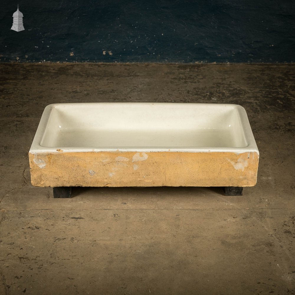 Butler Belfast Sink Shallow Cane and White Trough Sink