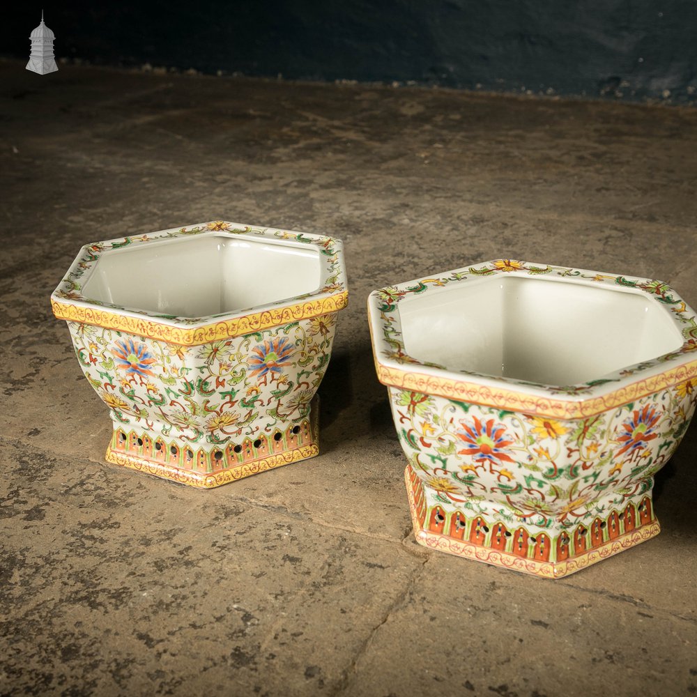 Oriental Hexagonal Bowls, Set of 6, Early 20th C