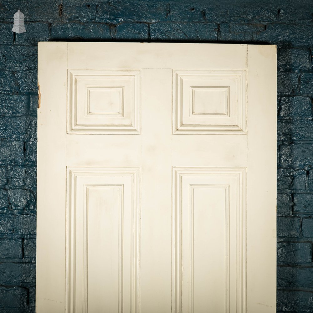 Moulded Panelled Door, White Painted Pine