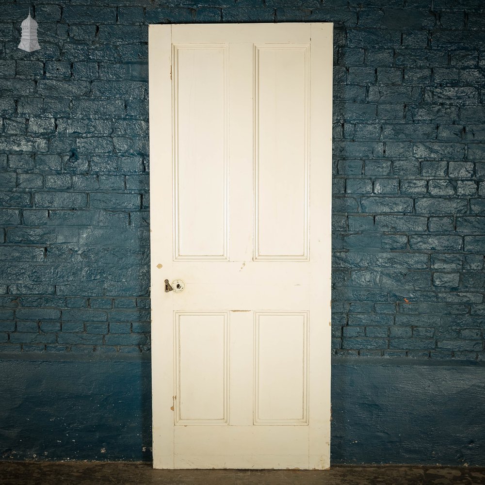 Moulded Panelled Door, White Painted Pine