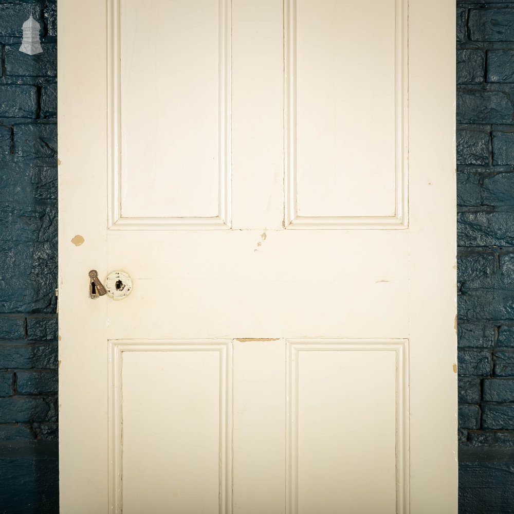 Moulded Panelled Door, White Painted Pine