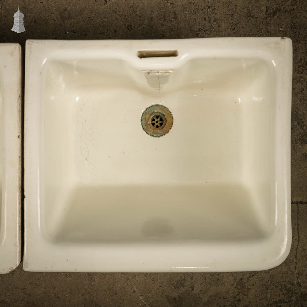 Belfast Laundry Sinks, Pair of 19th C Butler Sinks