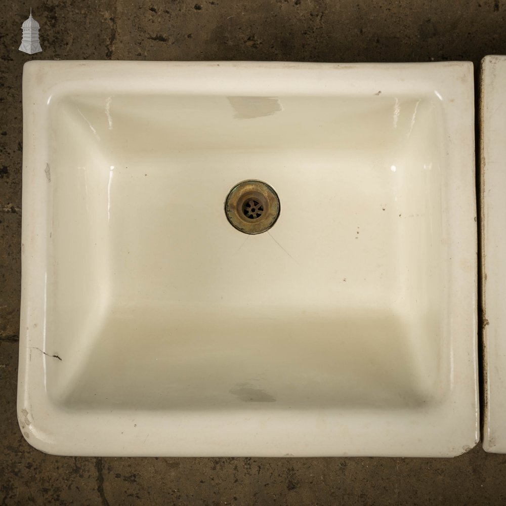 Belfast Laundry Sinks, Pair of 19th C Butler Sinks