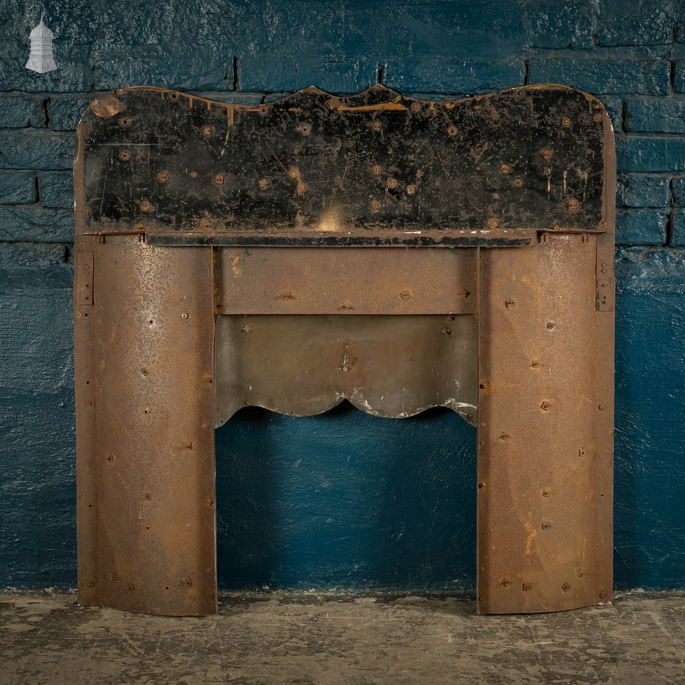 Brass Fireplace Insert, 19th C French Brass Plated