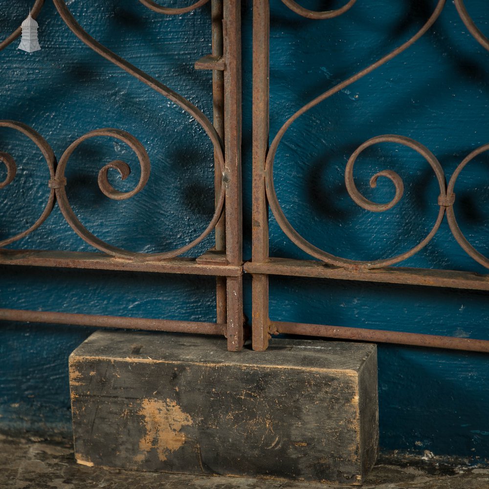 Driveway Gates, Wrought Iron Pair of Gates with Posts