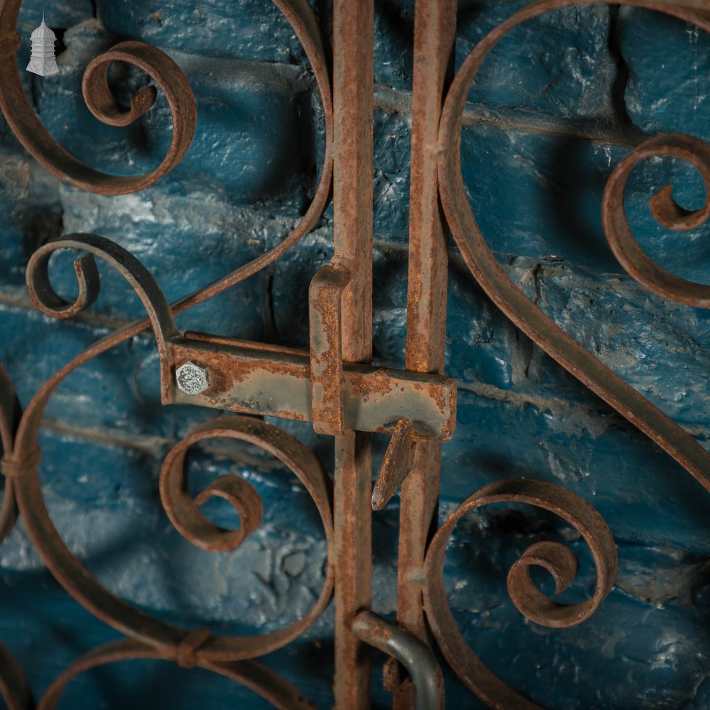 Driveway Gates, Wrought Iron Pair of Gates with Posts