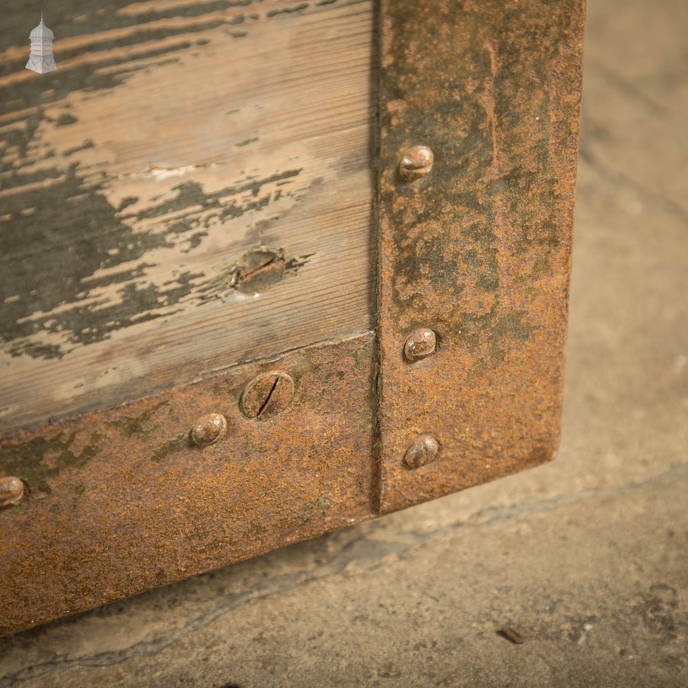 Military Shipping Crate, 1920’s Industrial Box Wood and Metal Construction