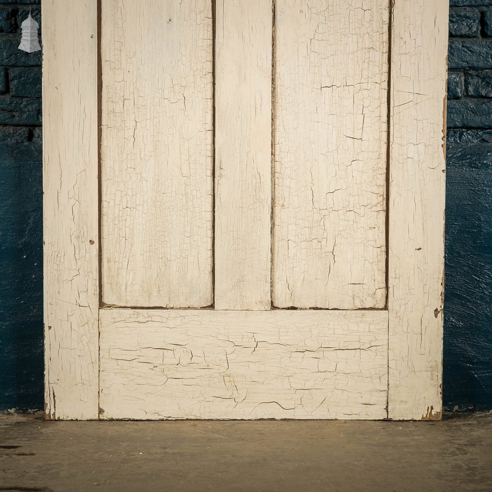 Pine Paneled Door, 4 Panel, White Painted