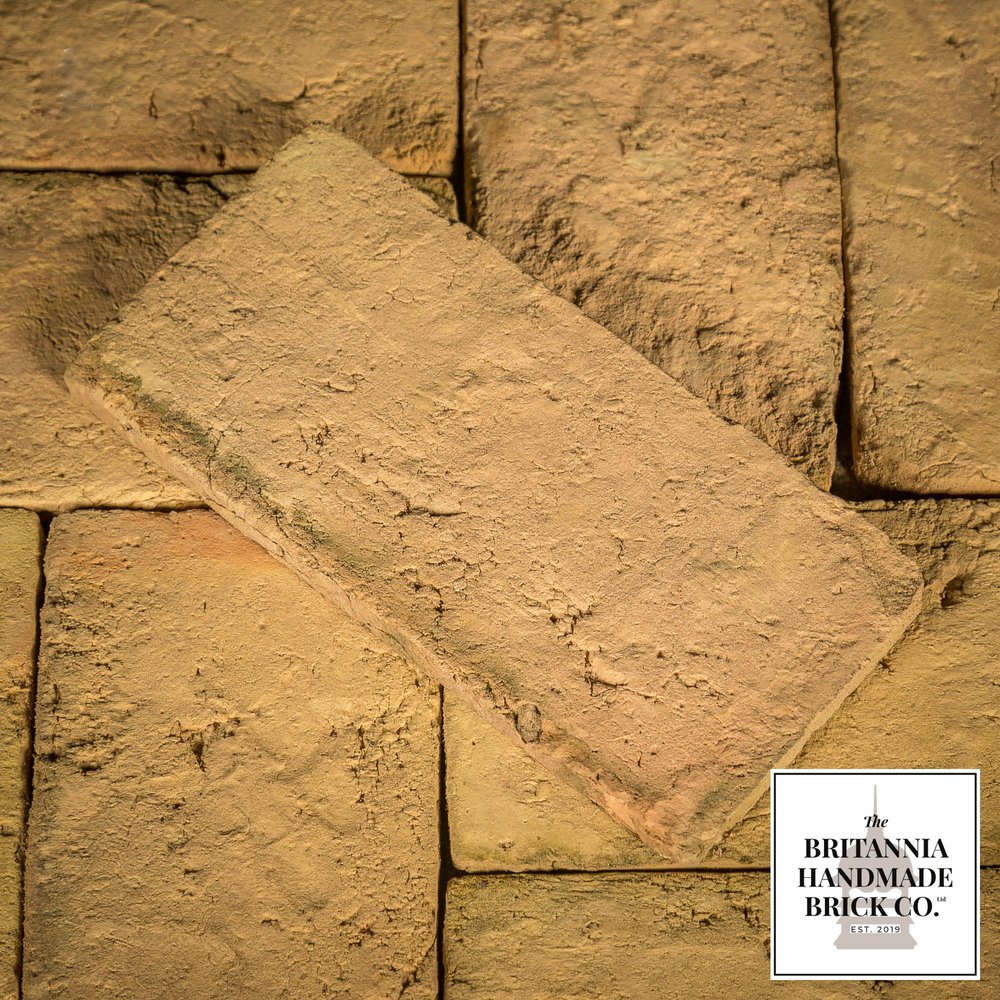 Cut Floor Bricks, ‘Britannia Bricks’ New handmade buff 9” x 4.5”, Batch of 1000 - 26 Square Metres