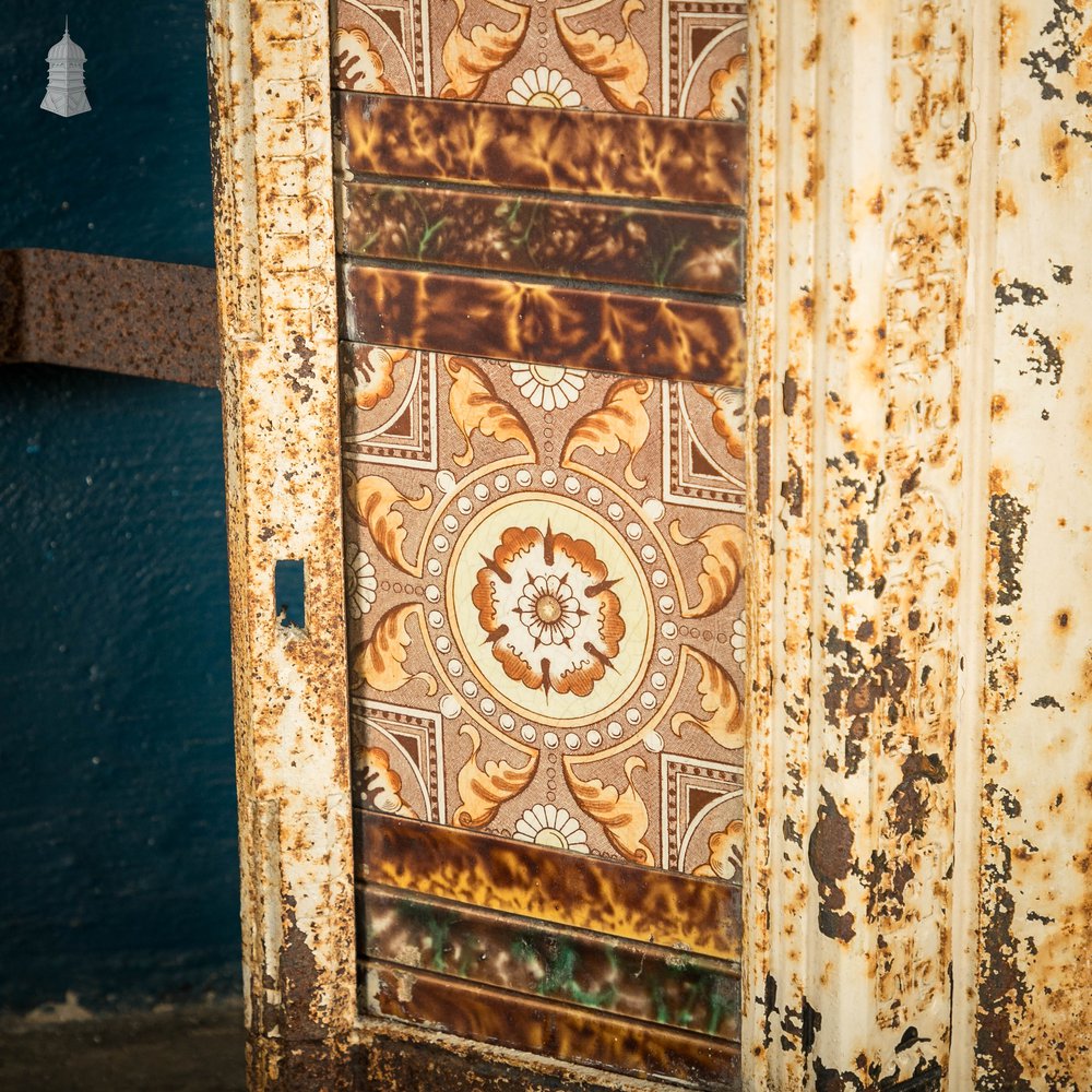 Cast Iron Fireplace Insert, Victorian Tiled Combination Fireplace Front