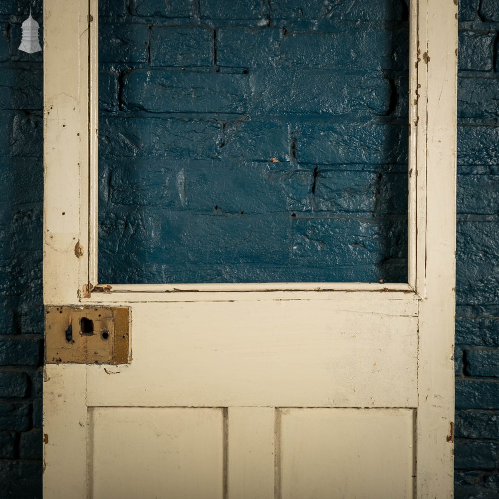 Half Glazed Door, Pine Panelled