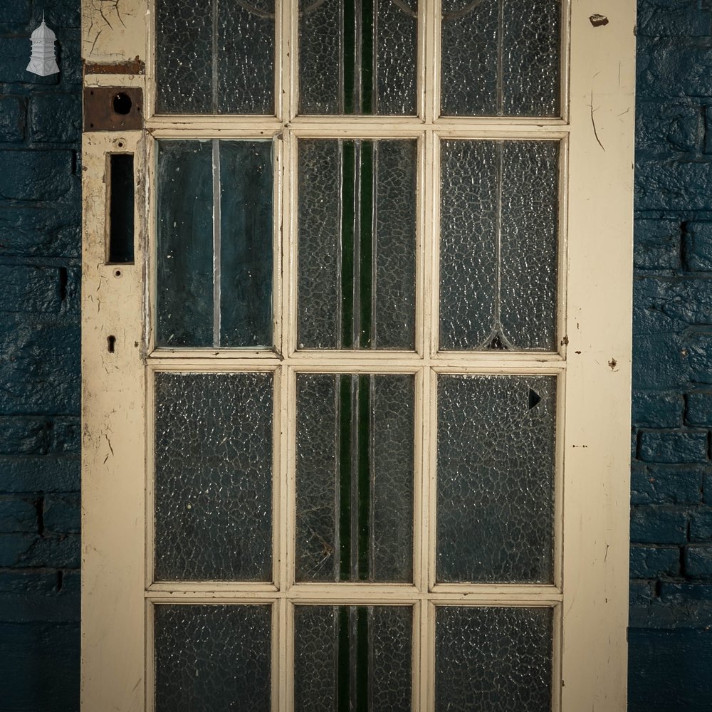 Glazed Pine Door, Stained Glass Textured Glazing