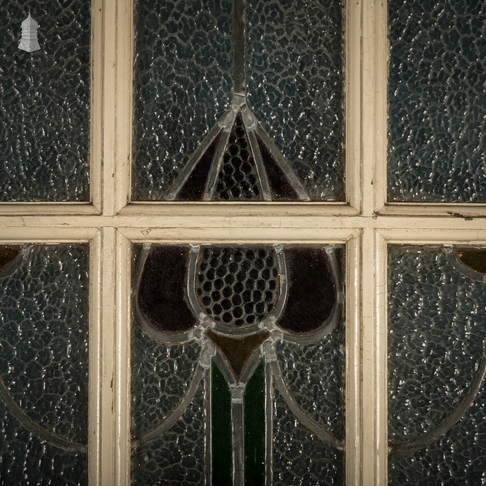 Glazed Pine Door, Stained Glass Textured Glazing